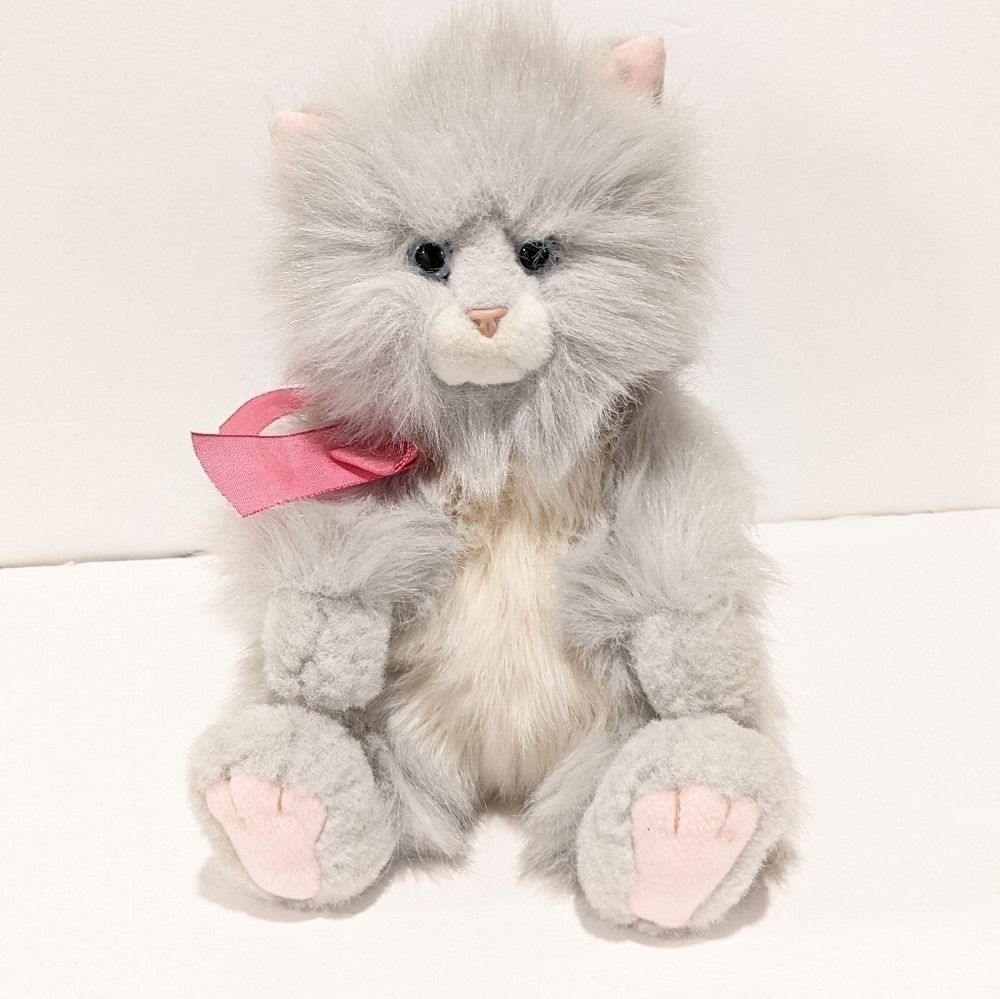 Russ Berrie Figaro Grey Cat Plush 10” Kitten